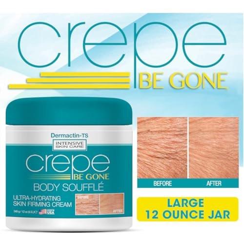 Dermactin Crepe Be Gone Body Souffle Classic – Große 12 Unzen – Ultra-feuchtigkeitsspendende Creme für crepeartige Haut an Hals, Dekolleté, Armen & Beinen