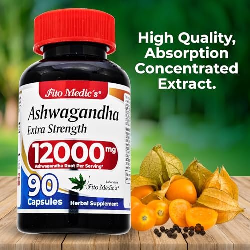 FITO MEDIC'S Lab Ashwagandha Kapseln – 90 Kapseln | Hochwertiges Nahrungsergänzungsmittel