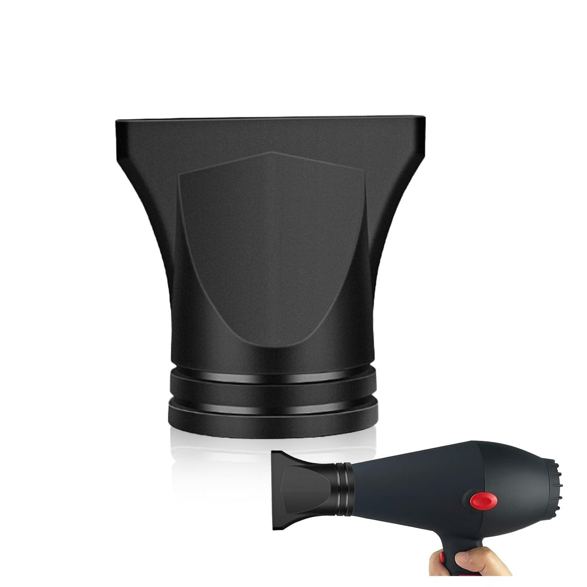 UAIAGM Haartrockner Düse Universal Schwarz Kunststoff 1 Stück, Ersatz-Föhnaufsatz für Styling zu Hause oder im Salon, Außendurchmesser 4,2 cm bis 4,6 cm