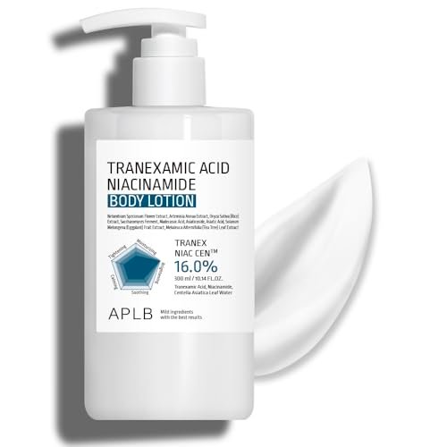 APLB Tranexamsäure Niacinamid Körperlotion | TRANEX NIAC CEN™ 16,0% 300 ml | Koreanische Hautpflege, lang anhaltende Feuchtigkeit, Hautunreinheiten, Verfärbungen