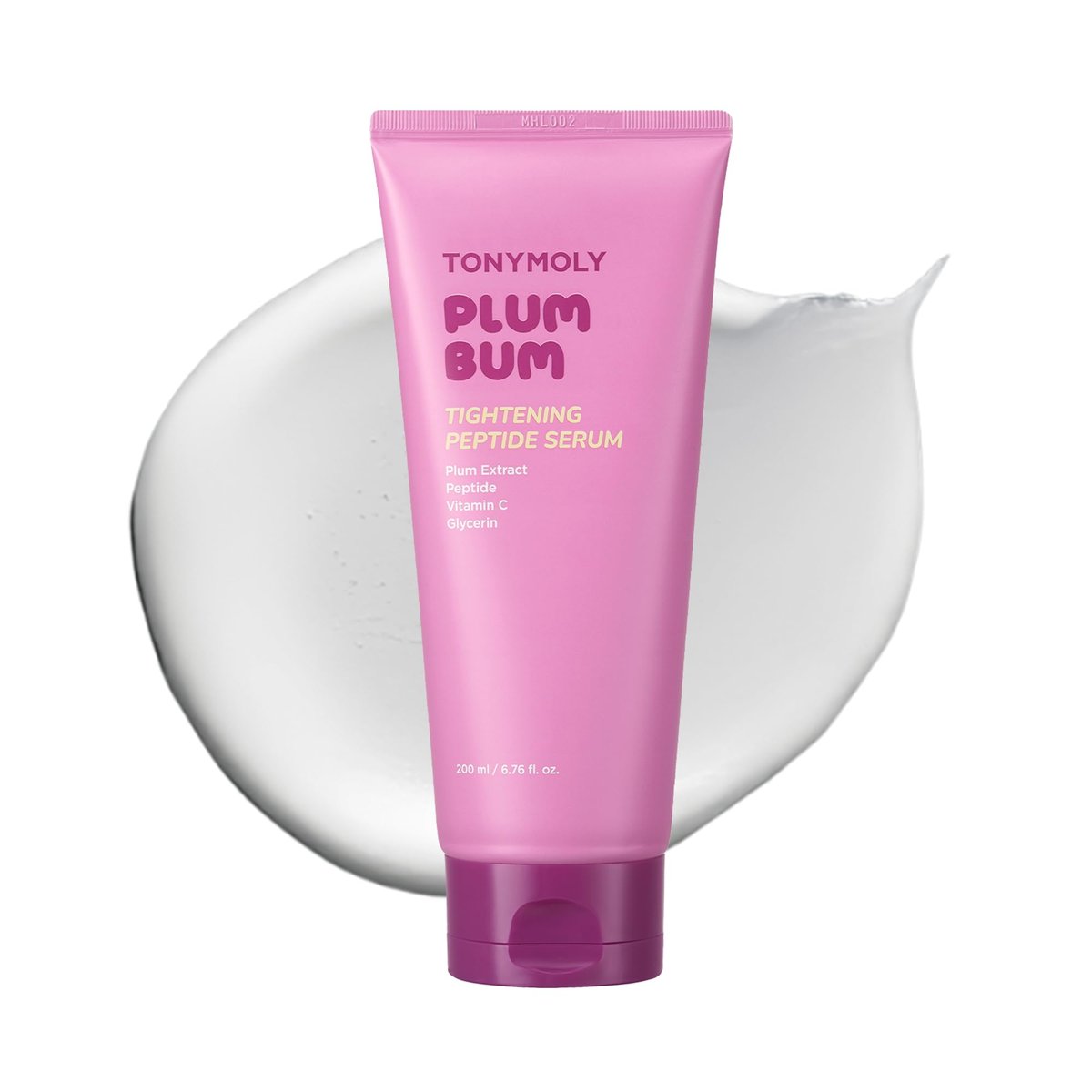 TONYMOLY Plum Bum Tightening Peptide Serum – Straffendes & feuchtigkeitsspendendes Körperserum mit Pflaumenextrakt, Vitamin C & Glycerin, 200 ml