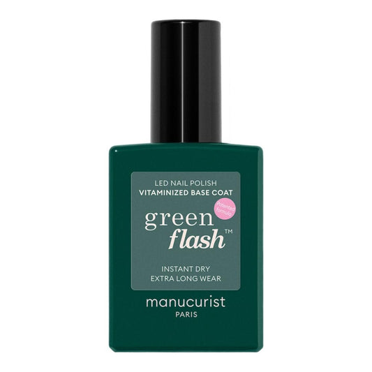 Manucurist Green Flash™ Vitamin-Enriched Base Coat – Gel-Effekt Base Coat für Nägel – Hält bis zu 12 Tage – 12-Free – 84% biobasierte Inhaltsstoffe – Hergestellt in Frankreich – 15 ml Flasche