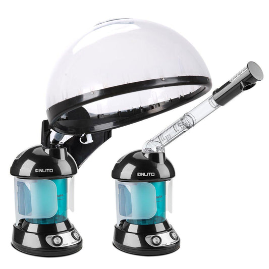KINLITO 2-in-1 Haar- und Gesichtsdampfer, Haardampfer für Tiefenpflege & Gesichtsdampfer für Tiefenreinigung, Tischdampfer mit UV-Ozon für die persönliche Pflege, Heim-Spa-Salon