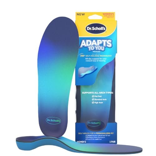 Dr. Scholl's Adapts to You Einlegesohlen für Damen – Selbstformende Schaumstofftechnologie für optimalen Tragekomfort, flexible Fußgewölbestützen, stoßdämpfend, podologisch getestet, Größe 6-10