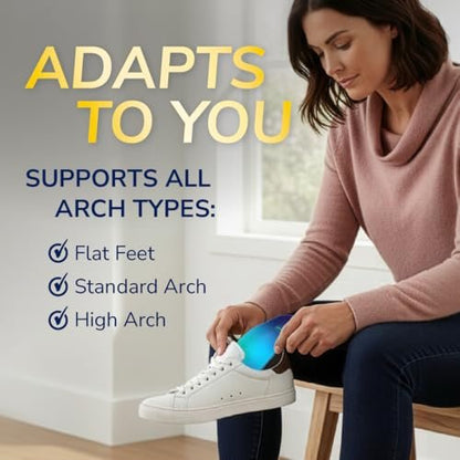 Dr. Scholl's Adapts to You Einlegesohlen für Damen – Selbstformende Schaumstofftechnologie für optimalen Tragekomfort, flexible Fußgewölbestützen, stoßdämpfend, podologisch getestet, Größe 6-10