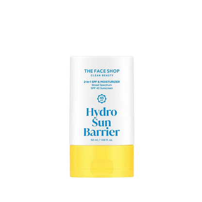 THE FACE SHOP Hydro Sun Barrier SPF 45 – Täglicher Gesichts-Sonnenschutz & Feuchtigkeitspflege für ölige Haut, mit Ringelblume & Niacinamid, kein weißer Schimmer, 50 ml