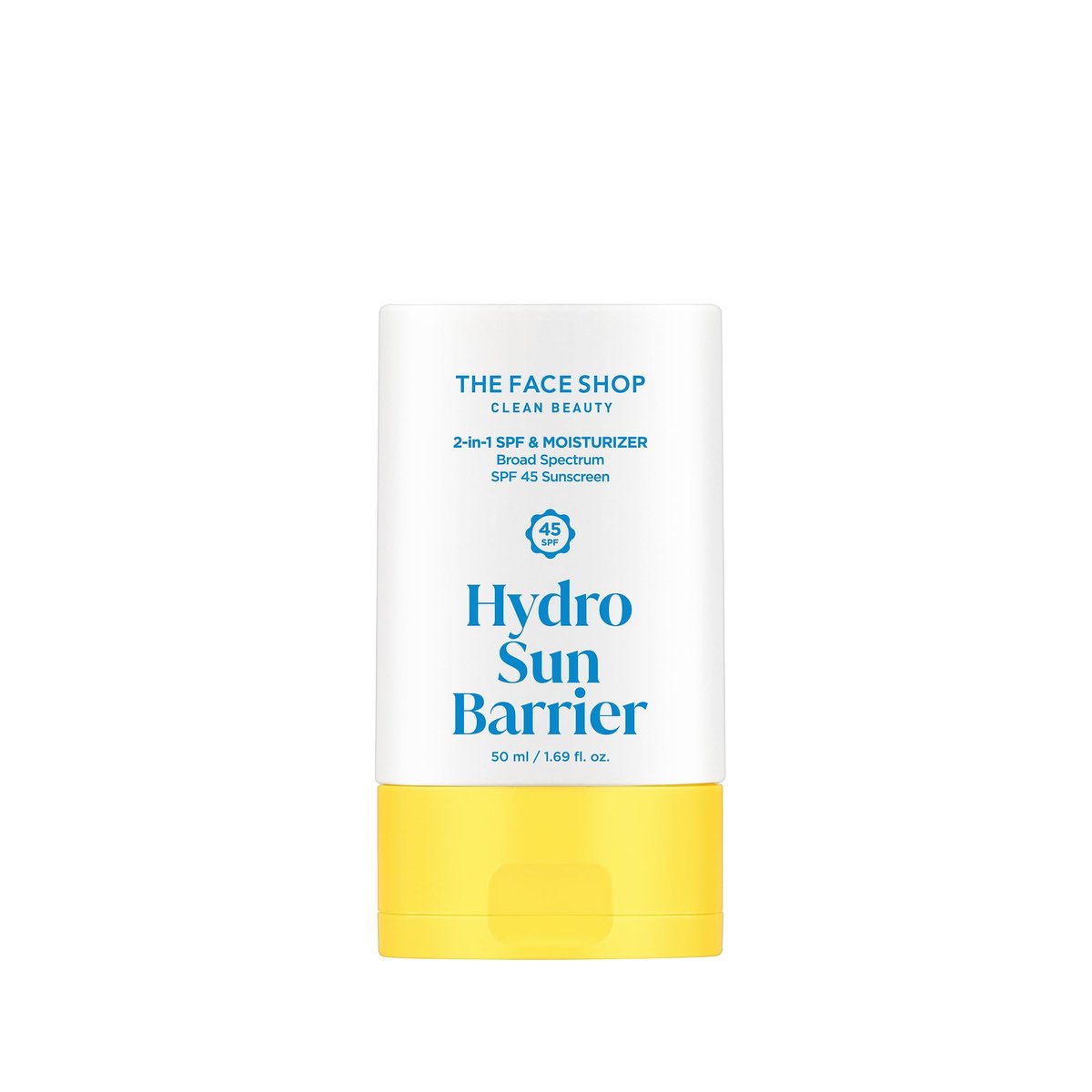 THE FACE SHOP Hydro Sun Barrier SPF 45 – Täglicher Gesichts-Sonnenschutz & Feuchtigkeitspflege für ölige Haut, mit Ringelblume & Niacinamid, kein weißer Schimmer, 50 ml
