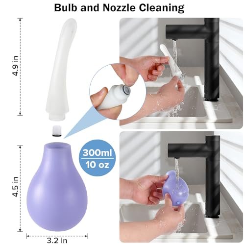 SewXew Anal-Dusche-Einlauf-Kit mit Anti-Backflow-Einlaufballon und Gleitmittel für Männer und Frauen