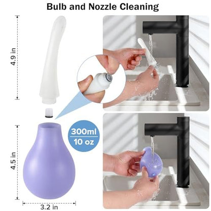 SewXew Anal-Dusche-Einlauf-Kit mit Anti-Backflow-Einlaufballon und Gleitmittel für Männer und Frauen