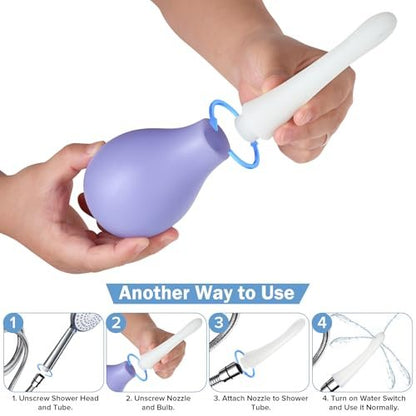 SewXew Anal-Dusche-Einlauf-Kit mit Anti-Backflow-Einlaufballon und Gleitmittel für Männer und Frauen