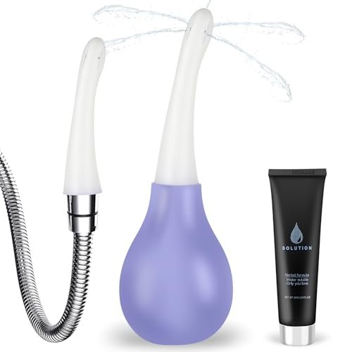 SewXew Anal-Dusche-Einlauf-Kit mit Anti-Backflow-Einlaufballon und Gleitmittel für Männer und Frauen