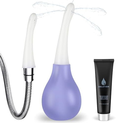 SewXew Anal-Dusche-Einlauf-Kit mit Anti-Backflow-Einlaufballon und Gleitmittel für Männer und Frauen
