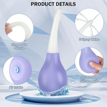 SewXew Anal-Dusche-Einlauf-Kit mit Anti-Backflow-Einlaufballon und Gleitmittel für Männer und Frauen