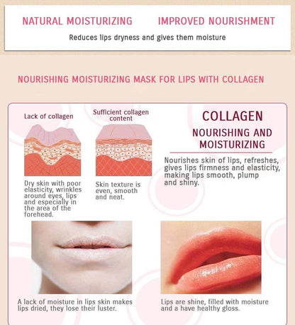 Felico 30-teiliges Lippenmasken-Set mit Kollagen, Hydratisierende Augen- und Lippenpads gegen Tränensäcke, dunkle Ringe, Fältchen – Sakura-Design