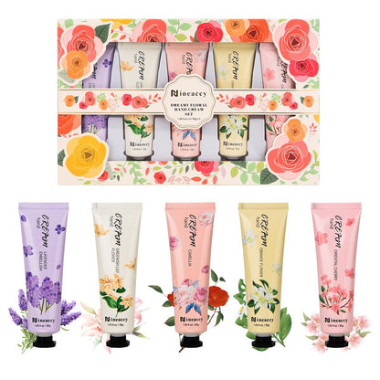 RMancipate Handcreme Vegan, 5 x 30 ml, Set für trockene, rissige Hände, tägliche Feuchtigkeitspflege, Geschenkset für Frauen