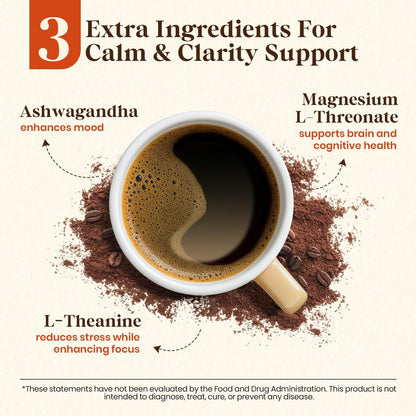 Fidus 16-in-1 Pilz-Kaffee mit 8000mg adaptogenen Pilzen, Ashwagandha, Probiotika, Magnesium und Löwenmähne – Instant Pilzkaffee für Fokus, Energie, Immunität und Verdauung, 40 Portionen