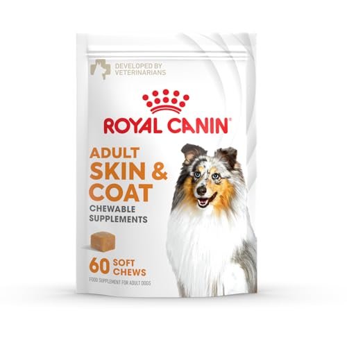 Royal Canin Haut & Fell Hundesupplement Weiche Kausnacks für erwachsene Hunde, 60 Stück