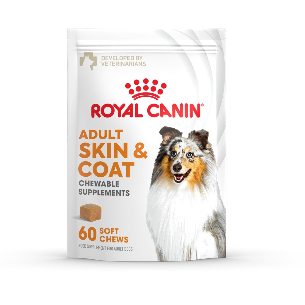Royal Canin Haut & Fell Hundesupplement Weiche Kausnacks für erwachsene Hunde, 60 Stück