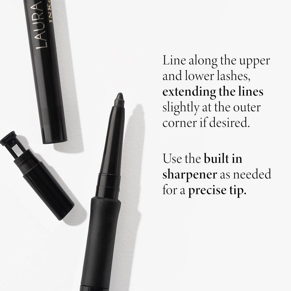 LAURA GELLER NEW YORK INKcredible Gel Eyeliner - Indigo Night - wasserfester, wischfester Eyeliner-Stift mit integriertem Spitzer