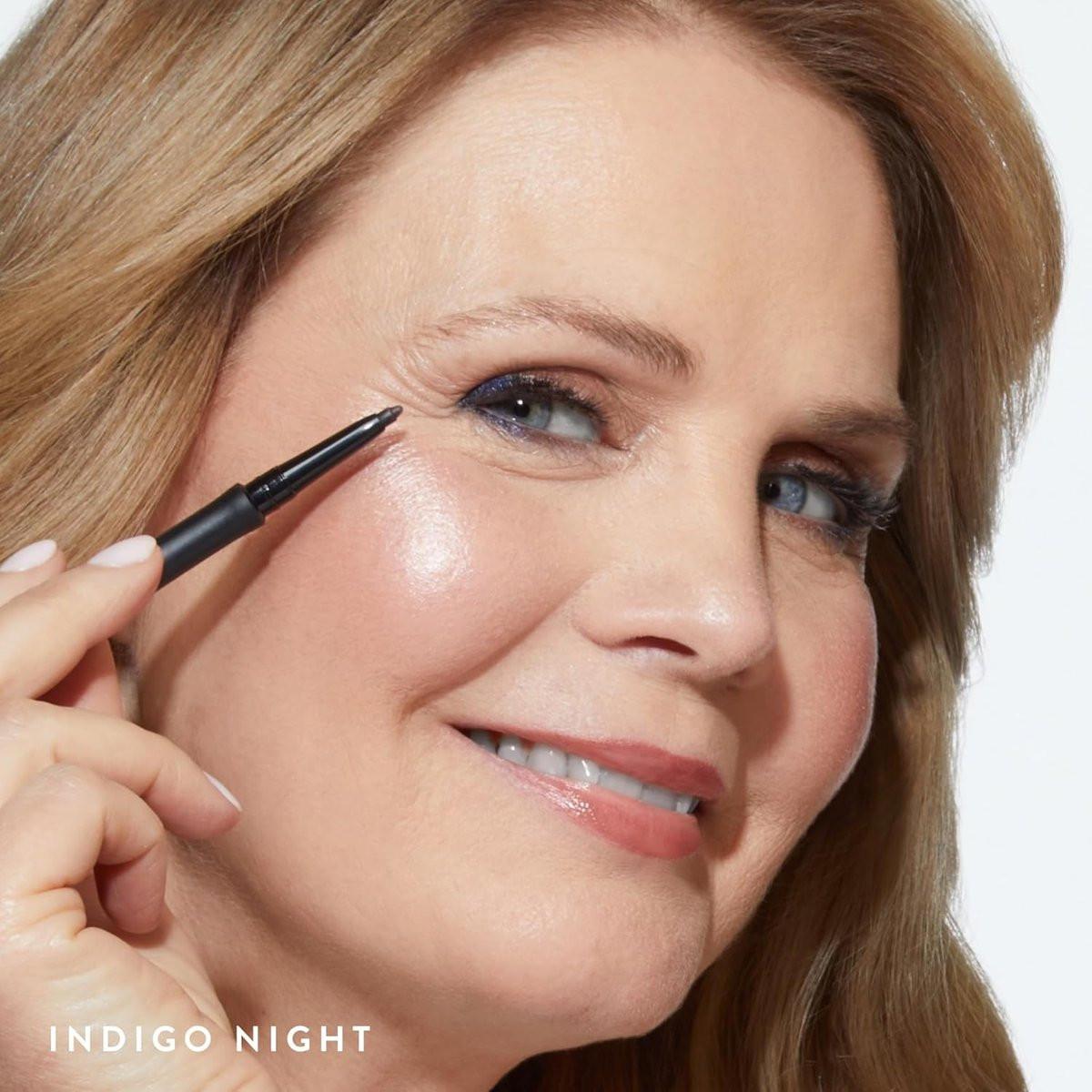 LAURA GELLER NEW YORK INKcredible Gel Eyeliner - Indigo Night - wasserfester, wischfester Eyeliner-Stift mit integriertem Spitzer