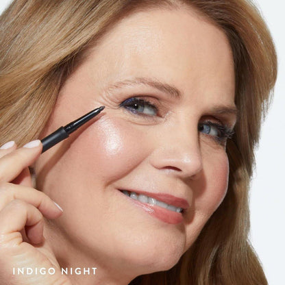 LAURA GELLER NEW YORK INKcredible Gel Eyeliner - Indigo Night - wasserfester, wischfester Eyeliner-Stift mit integriertem Spitzer