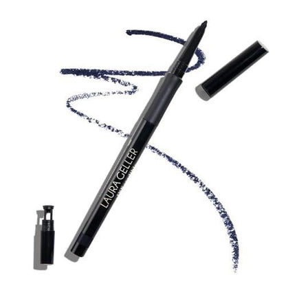 LAURA GELLER NEW YORK INKcredible Gel Eyeliner - Indigo Night - wasserfester, wischfester Eyeliner-Stift mit integriertem Spitzer