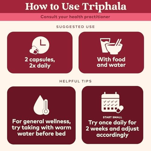 ORGANIC INDIA Triphala Kapseln Bio – Pflanzliches Nahrungsergänzungsmittel mit Amla, Bibhitaki, Haritaki für Verdauung & Darmunterstützung, Immunsystem, Adaptogen, Vegan, USDA Bio – 60 Kapseln
