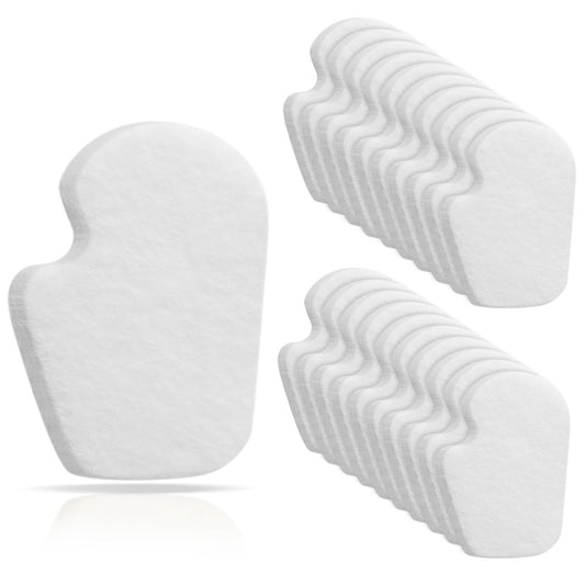 Cutecrop 20 Stk Sesamoiditis-Pads, 1/4 Zoll dicke Tänzer-Pads bei Fußballenschmerzen, dicke selbstklebende Filzpolster zur Entlastung von Sesamoiditis und Ballen, weiße Polster für die Fußsohle (Links)