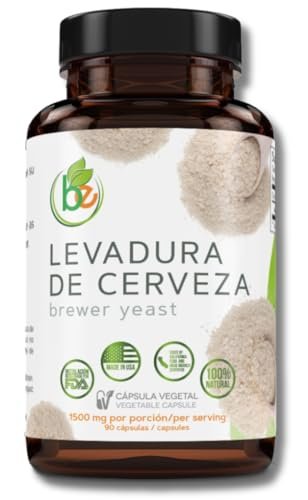 B-Experts Levadura De Cerveza – 1500 mg pro Portion, 90 Veggie-Kapseln – 100 % natürliches Nährstoff-Kraftpaket für Verdauung & Immunsystem | Nahrungsergänzungsmittel