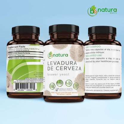 B-Experts Levadura De Cerveza – 1500 mg pro Portion, 90 Veggie-Kapseln – 100 % natürliches Nährstoff-Kraftpaket für Verdauung & Immunsystem | Nahrungsergänzungsmittel