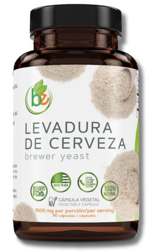 B-Experts Levadura De Cerveza – 1500 mg pro Portion, 90 Veggie-Kapseln – 100 % natürliches Nährstoff-Kraftpaket für Verdauung & Immunsystem | Nahrungsergänzungsmittel