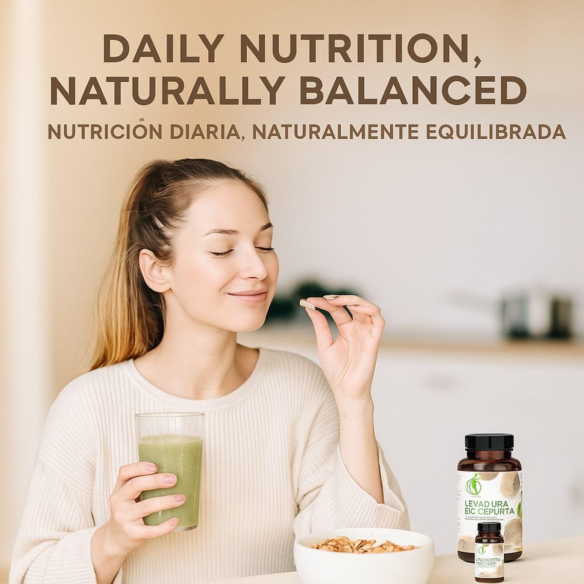 B-Experts Levadura De Cerveza – 1500 mg pro Portion, 90 Veggie-Kapseln – 100 % natürliches Nährstoff-Kraftpaket für Verdauung & Immunsystem | Nahrungsergänzungsmittel