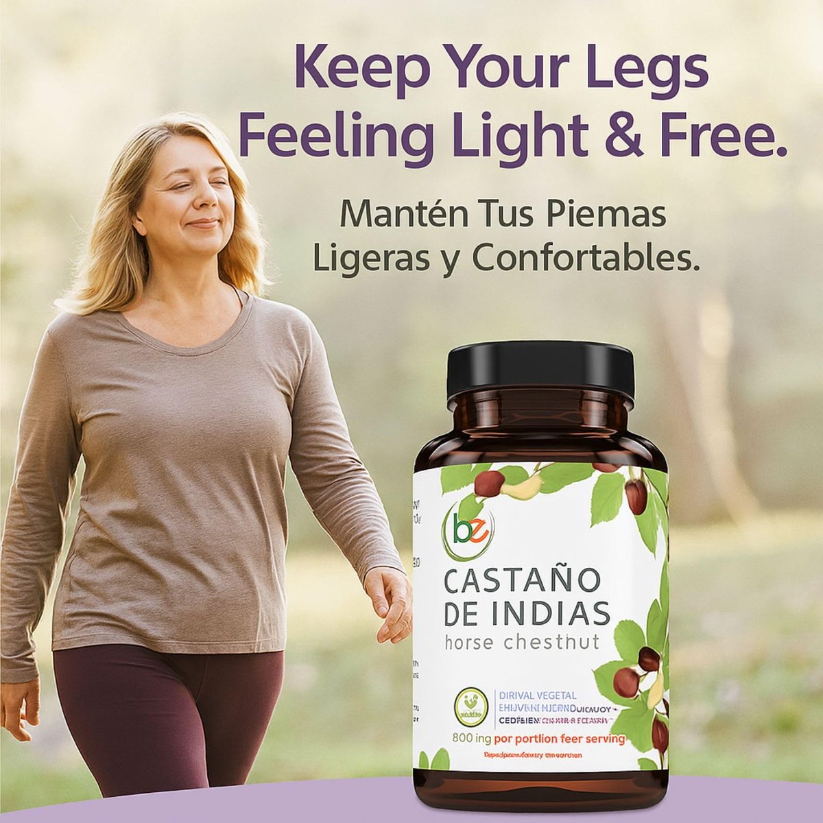 Castaño de Indias (Rosskastanie) Kapseln – 1500 mg pro Portion, 90 vegane Kapseln, 100% natürliches Premium-Nahrungsergänzungsmittel, Hergestellt in den USA – Unterstützt Kreislauf- und Venengesundheit