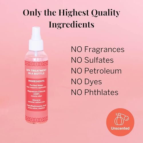 Pixie Pure Magnesium Öl-Spray für Füße & Körper – USP-Qualität Magnesiumchlorid – Schnell einziehendes, nicht-toxisches Topical-Spray – Spa-Qualität Muskelunterstützung & Entspannung für die Intimpflege (6,3 Unzen)