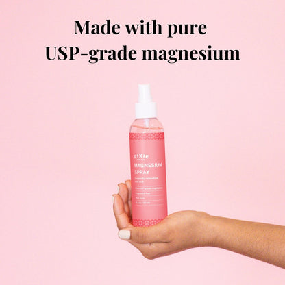 Pixie Pure Magnesium Öl-Spray für Füße & Körper – USP-Qualität Magnesiumchlorid – Schnell einziehendes, nicht-toxisches Topical-Spray – Spa-Qualität Muskelunterstützung & Entspannung für die Intimpflege (6,3 Unzen)