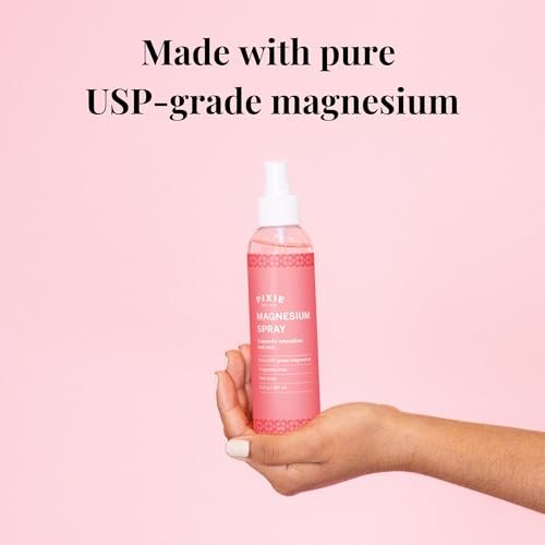 Pixie Pure Magnesium Öl-Spray für Füße & Körper – USP-Qualität Magnesiumchlorid – Schnell einziehendes, nicht-toxisches Topical-Spray – Spa-Qualität Muskelunterstützung & Entspannung für die Intimpflege (6,3 Unzen)