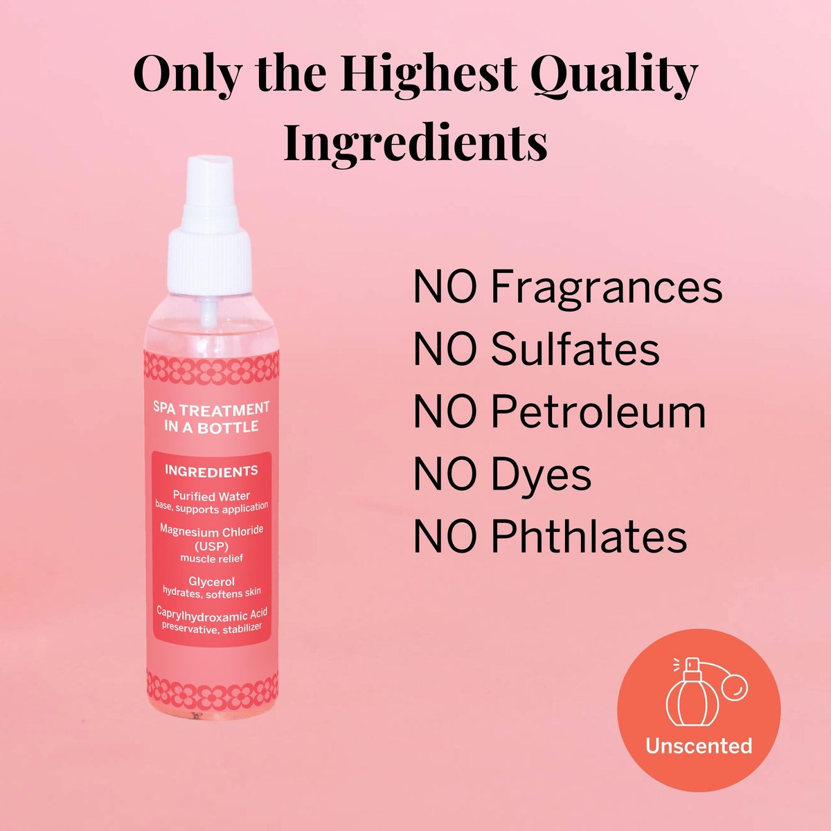 Pixie Pure Magnesium Öl-Spray für Füße & Körper – USP-Qualität Magnesiumchlorid – Schnell einziehendes, nicht-toxisches Topical-Spray – Spa-Qualität Muskelunterstützung & Entspannung für die Intimpflege (6,3 Unzen)