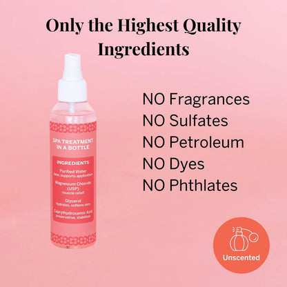 Pixie Pure Magnesium Öl-Spray für Füße & Körper – USP-Qualität Magnesiumchlorid – Schnell einziehendes, nicht-toxisches Topical-Spray – Spa-Qualität Muskelunterstützung & Entspannung für die Intimpflege (6,3 Unzen)