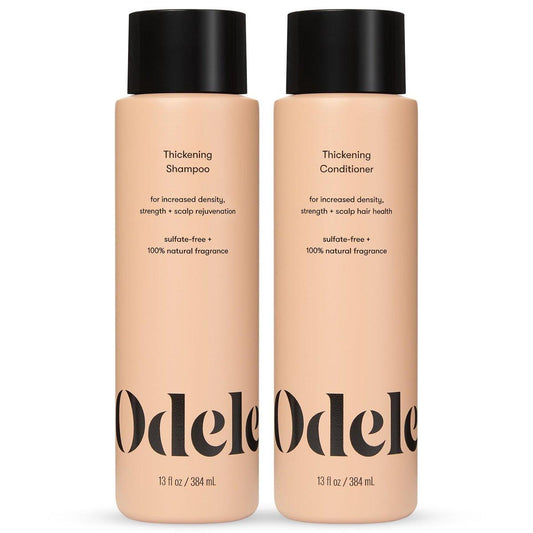 Odele Haarverdichtendes Shampoo und Conditioner Set – Erhöht Dichte und Stärke für glattes und welliges Haar, 2 x 390 ml