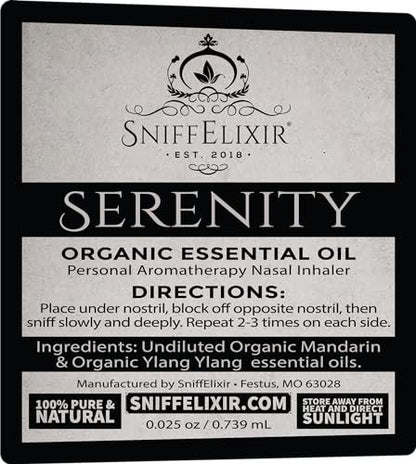 Serenity Stress Relief Aromatherapie Nasal Stick Vapor Inhaler für Ruhe & Selbstfürsorge – Hergestellt in den USA mit Bio-Zitrus-Ölen – Stressabbau-Geschenk