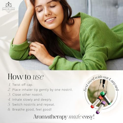 Serenity Stress Relief Aromatherapie Nasal Stick Vapor Inhaler für Ruhe & Selbstfürsorge – Hergestellt in den USA mit Bio-Zitrus-Ölen – Stressabbau-Geschenk