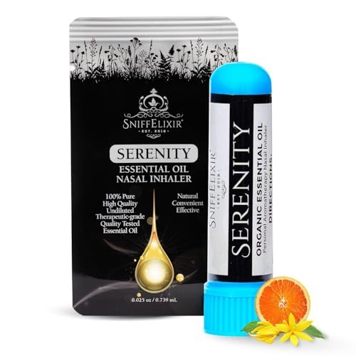 Serenity Stress Relief Aromatherapie Nasal Stick Vapor Inhaler für Ruhe & Selbstfürsorge – Hergestellt in den USA mit Bio-Zitrus-Ölen – Stressabbau-Geschenk