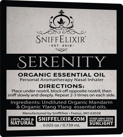 Serenity Stress Relief Aromatherapie Nasal Stick Vapor Inhaler für Ruhe & Selbstfürsorge – Hergestellt in den USA mit Bio-Zitrus-Ölen – Stressabbau-Geschenk