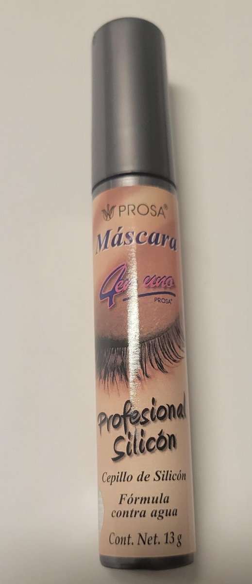 Prossa 4-in-1 Professionelle Silikon-Wimperntusche – Wasserfeste Mascara mit Silikonbürste für langanhaltendes Volumen und Länge, 0,42 Fl Oz (Packung mit 1)