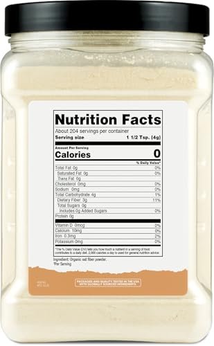 Nutricost Bio-Haferfaser (1,8 Pfund) Stein gemahlener Hafer – 3 g Ballaststoffe, USDA Bio