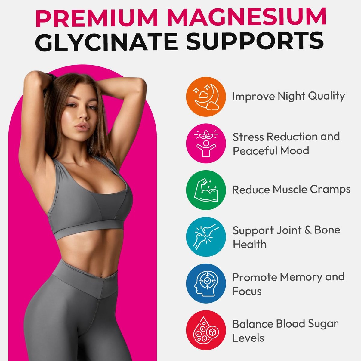 Xytora Magnesium Glycinat Gummies 600mg – Hochabsorbierend mit L-Threonat, Calcium, Vitamin B6 & D3, Zuckerfrei für Erwachsene & Kinder, Entspannung & Nachtruhe (120 Stück)