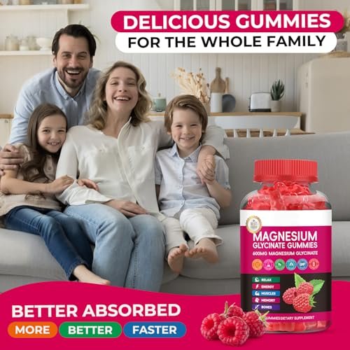 Xytora Magnesium Glycinat Gummies 600mg – Hochabsorbierend mit L-Threonat, Calcium, Vitamin B6 & D3, Zuckerfrei für Erwachsene & Kinder, Entspannung & Nachtruhe (120 Stück)