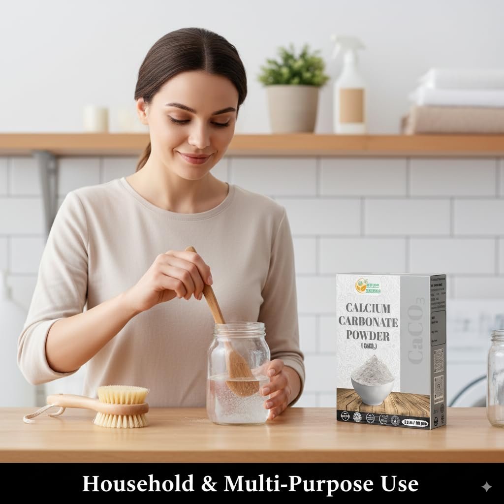 Herbs Botanica Calciumcarbonat-Pulver in Lebensmittelqualität – Kalziumergänzung für Kochen, Backen, Antazidum und DIY-Zahnpasta (100 g)