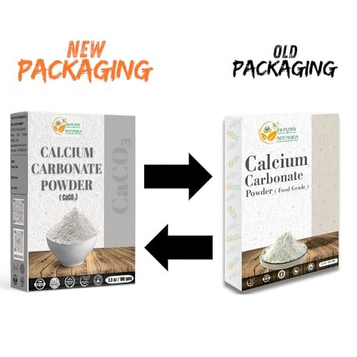 Herbs Botanica Calciumcarbonat-Pulver in Lebensmittelqualität – Kalziumergänzung für Kochen, Backen, Antazidum und DIY-Zahnpasta (100 g)