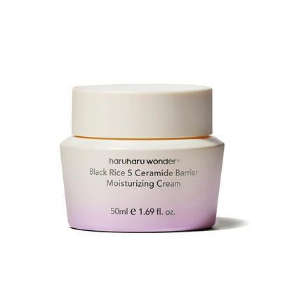 HARUHARU wonder Black Rice 5 Ceramide Barrier Moisturizing Cream – Tägliche Hautpflege mit langanhaltender Feuchtigkeit, beruhigend und nährend, Ceramid-Kapseln, koreanische Hautpflege, 50 ml